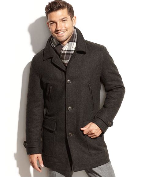 michael kors mens tech car coat|Michael Kors classic fit topcoat.